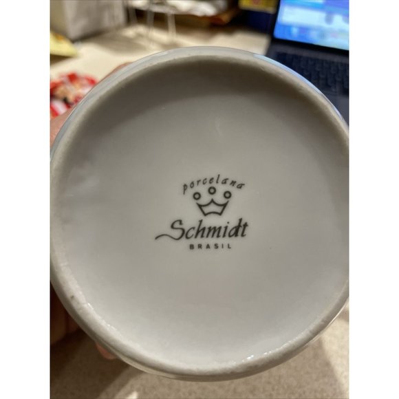 ❤️5/$25 Vintage Schmidt Porcelain Christmas Candy White Mug - Picture 5 of 6